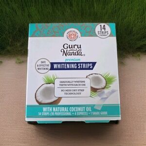 Guru Nanda Teeth Whitening Strips - 7-Day Treatment with Non-Slip Dry Strips